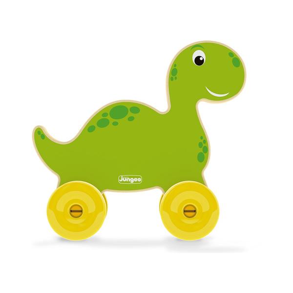 Imagem de Brinquedo Bebê Carrinho em Madeira MDF, Dinossauro, Baby Roller, Junges