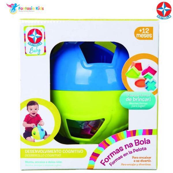 Imagem de Brinquedo Bebê Educativo Formas na Bola 6 Peças Para Encaixar