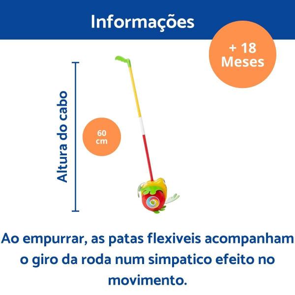 Imagem de Brinquedo Bebe Empurrar Puxar Andar Menino Menina 18 meses Presente 1 ano Primeiros Passos Andador Auxiliar