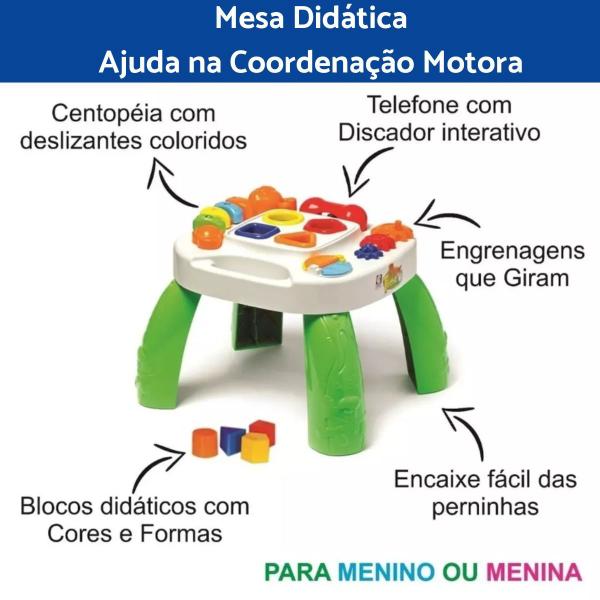 Imagem de Brinquedo Bebê Infantil Mesa Didática Presente Criança Menino Menina 1 ano