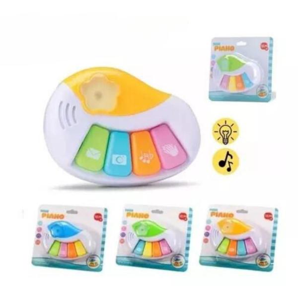 Imagem de Brinquedo Bebe Instrumento Piano Musical Educativo c Luz