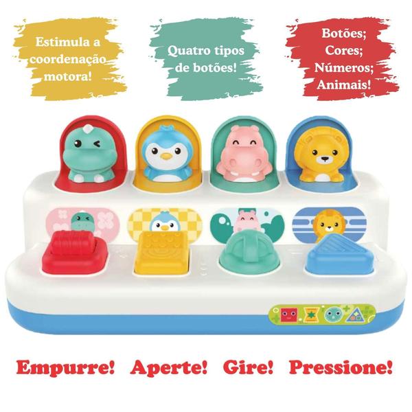 Imagem de Brinquedo Bebê Interativo Esconde-esconde Bichos Educativo - GUTA GUTI