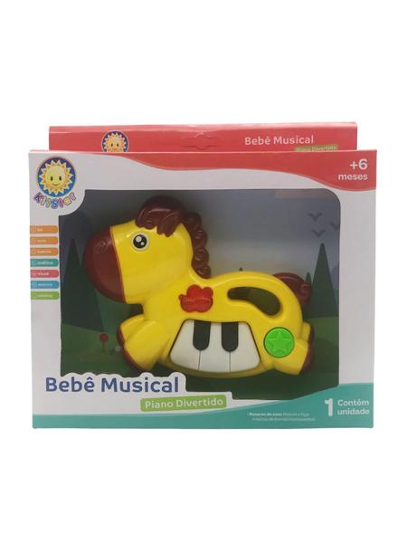 Imagem de Brinquedo Bebê Musical Interativo Piano Cavalo Divertido Kitstar