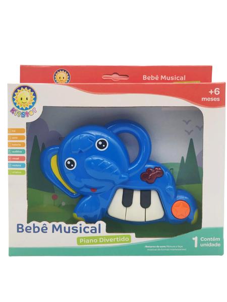 Imagem de Brinquedo Bebê Musical Interativo Piano Elefante Divertido