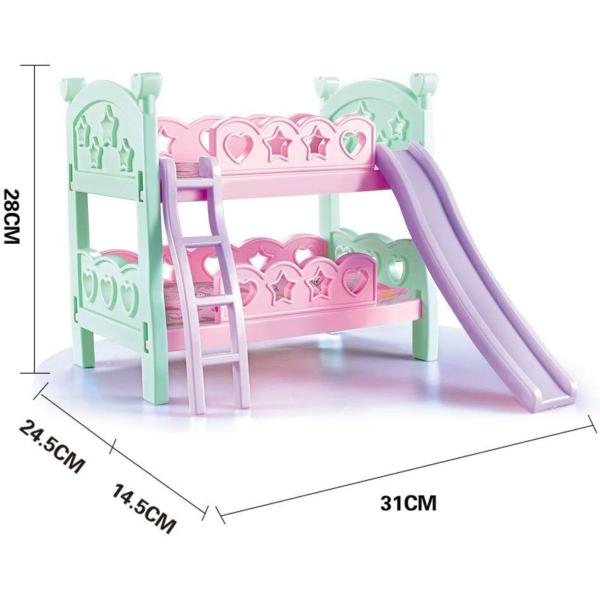 Imagem de Brinquedo Berço de Boneca com Escorregador - Modelo Beliche