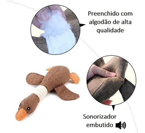 Imagem de Brinquedo Bichinho De Pelúcia Pet Grande Médio Porte Ganso Pato Mordedor para Cães Cachorros