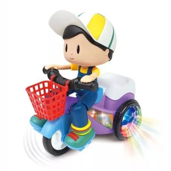 Brinquedo Bicicleta Musical com Luz que empina Toca música e Gira- menino - TOYS Imagem de Brinquedo Bicicleta Musical com Luz que empina Toca música e Gira- menino