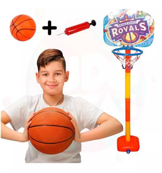 Imagem de Brinquedo Big - Basketball Portatil Kit Basquete Infantil C/ Tabela Cesta Bola e Bomba de Ar