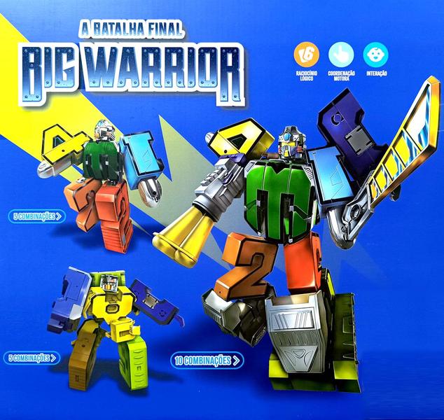 Imagem de Brinquedo Big Warrior Montar Números Transformes Vira Robô