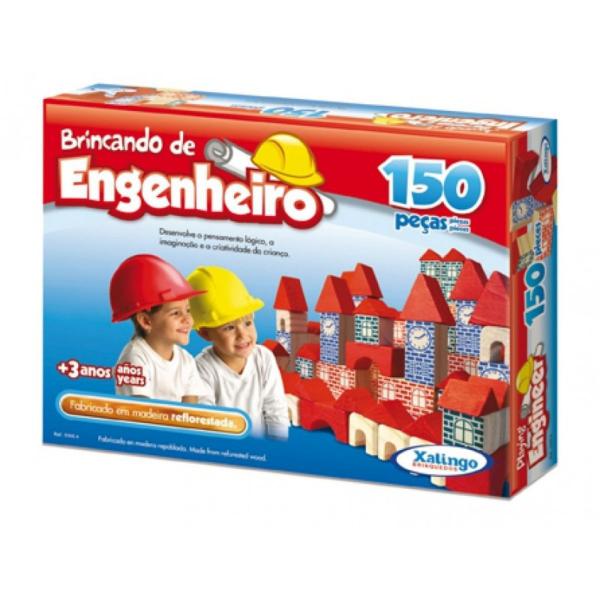 Imagem de Brinquedo bloco de montar brincando engenheiro 150 pc