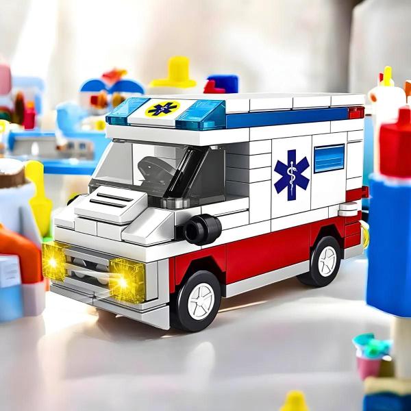 Imagem de Brinquedo Blocos de Construção Carro Ambulância