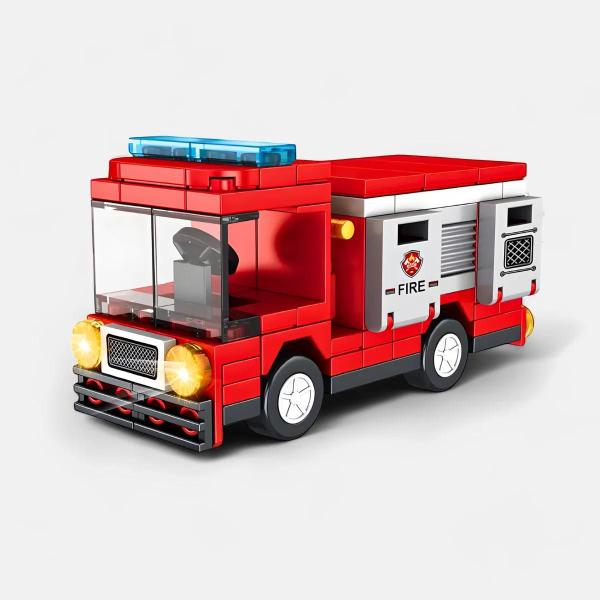 Brinquedo Blocos de Construção Carro Bombeiro - Top Kids Imagem de Brinquedo Blocos de Construção Carro Bombeiro