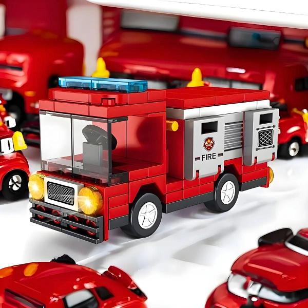 Brinquedo Blocos de Construção Carro Bombeiro - Top Kids Imagem de Brinquedo Blocos de Construção Carro Bombeiro