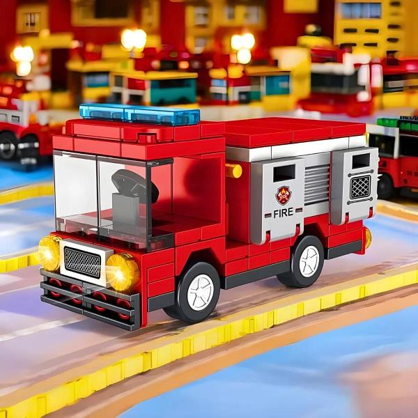 Brinquedo Blocos de Construção Carro Bombeiro - Top Kids Imagem de Brinquedo Blocos de Construção Carro Bombeiro