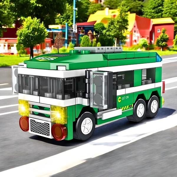Brinquedo Blocos de Construção Ônibus - Top Kids Imagem de Brinquedo Blocos de Construção Ônibus