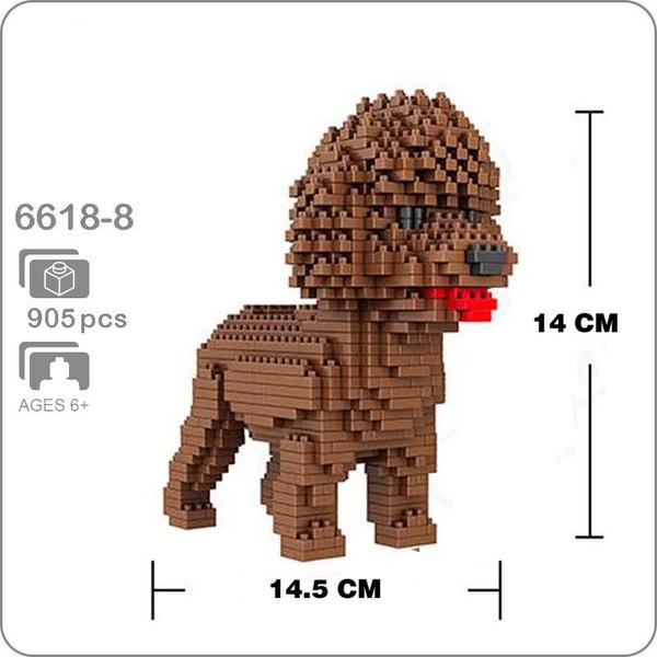 Imagem de Brinquedo Blocos de Montar Cachorro Poodle 950 Peças