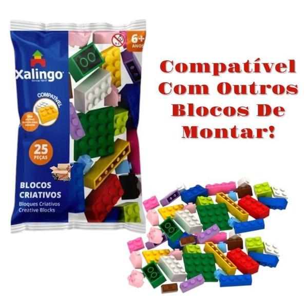 Imagem de Brinquedo Blocos De Montar Encaixe Criativos Clássico 25 Pç