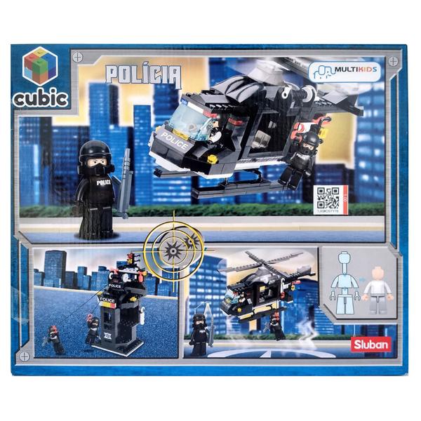 Imagem de Brinquedo Blocos De Montar Helicóptero Policia Tática Br1197 Multikids