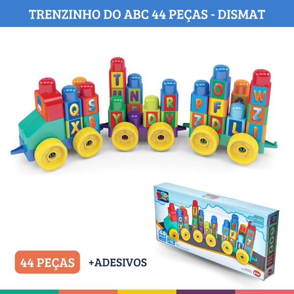 Imagem de Brinquedo Blocos De Montar Trenzinho Do Abc 44 Peças Mk363