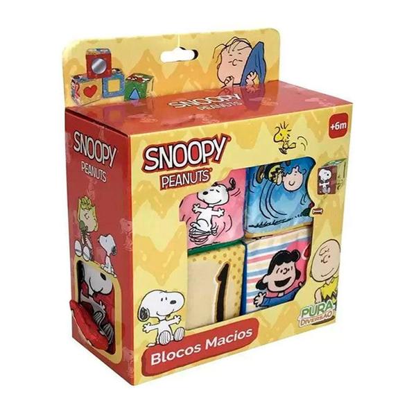 Imagem de Brinquedo Blocos Macios Snoopy Peanuts