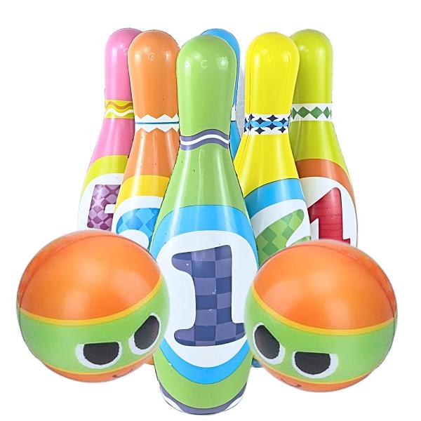 Brinquedo Boliche Educativo Infantill 6 Pinos 2 Bolas Intuitivo Macio Castela - CASTELA BRASIL Imagem de Brinquedo Boliche Educativo Infantill 6 Pinos 2 Bolas Intuitivo Macio Castela