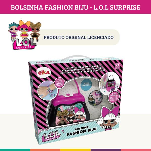 Imagem de Brinquedo Bolsinha Biju Oficial Lol Surprise + 150 Pçs Elka