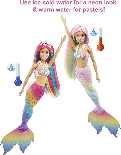 Imagem de Brinquedo Boneca Barbie Dreamtopia Sereia Muda De Cor rosa colorida Mattel