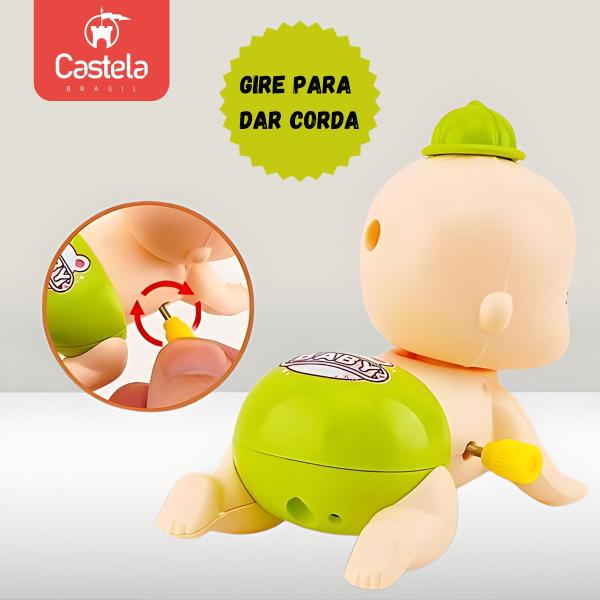 Imagem de Brinquedo Boneca Bebê Baby Engatinha Infantil Castela