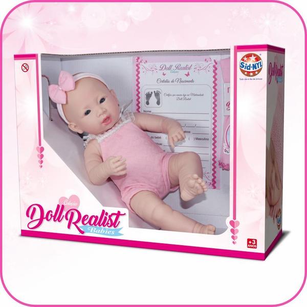 Imagem de Brinquedo Boneca Bebê Doll Realist Babies Realista Acessórios