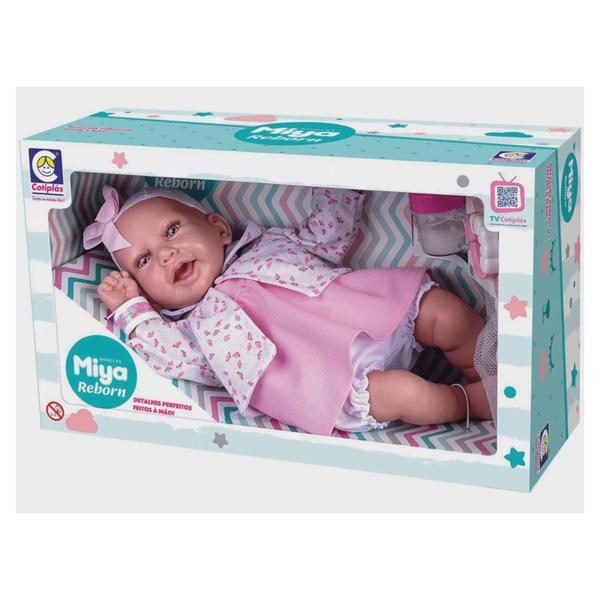 Imagem de Brinquedo Boneca bebê miya reborn menina recém nascida Cotiplas - 2649