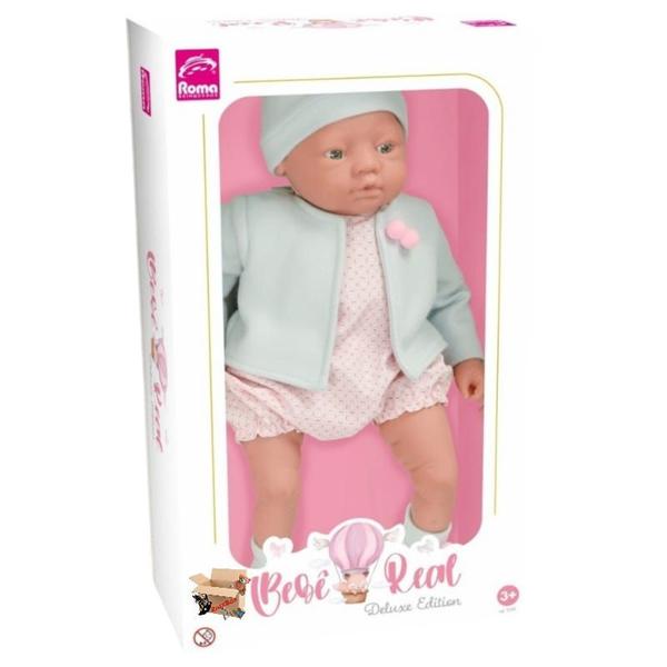 Imagem de Brinquedo Boneca Bebê Real Reborn Realista Deluxe Edition Com Cheirinho De Bebê 48cm - Roma