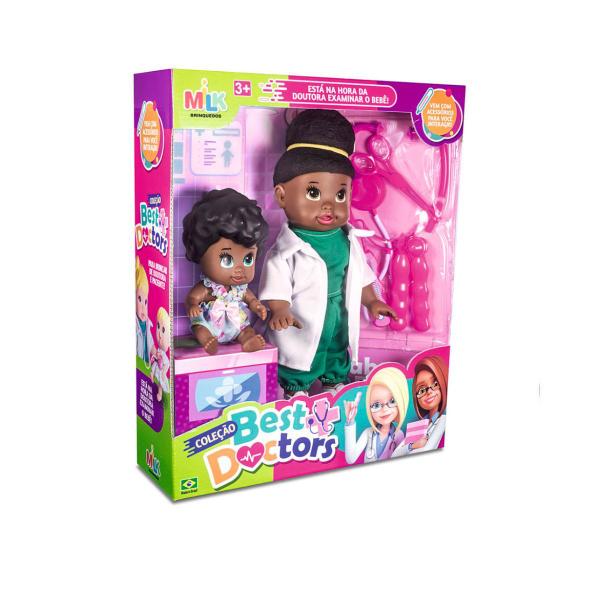 Imagem de Brinquedo Boneca Best Doctors Milks Brinquedos Negra