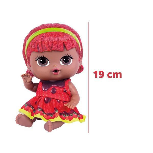 Imagem de Brinquedo Boneca Coleção Frutinhas Morango e Chocolate com Cheirinho de Frutas 19cm em Plástico Vinil Cotiplas - 2513