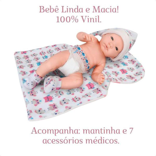 Imagem de Brinquedo Boneca Reborn Daily Care em Vinil Macio com Acessórios Médicos Faz de Conta Omg Kids - 4907