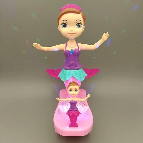 Imagem de Brinquedo Boneca Sereia Mãe E Filha Hoverboard Com Luz E Som