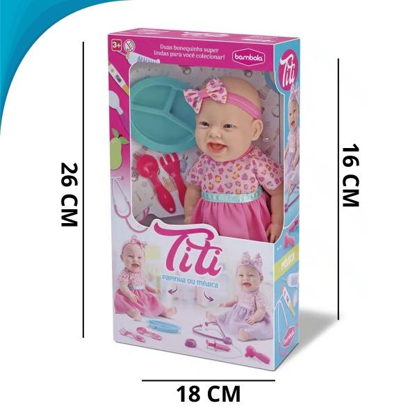 Imagem de Brinquedo Boneca Titi Papinha De Pelúcia Presente Dia Das Crianças