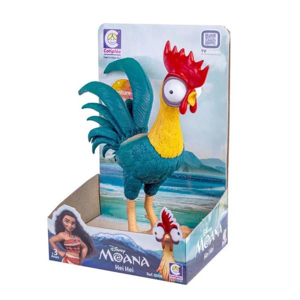 Imagem de Brinquedo Boneco Galo Hei Hei da Princesa Moana 30cm em Plástico Vinil Cotiplas - 2597