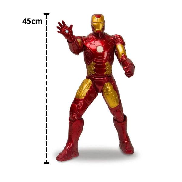 Imagem de Brinquedo Boneco Homem De Ferro Gigante 45cm Articulado +3 anos Avengers Revolution Plástico Resistente Mimo - 0515