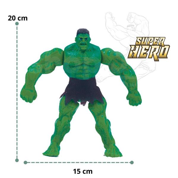 Imagem de Brinquedo Boneco Incrível Hulk Infantil Coleção Super Hero