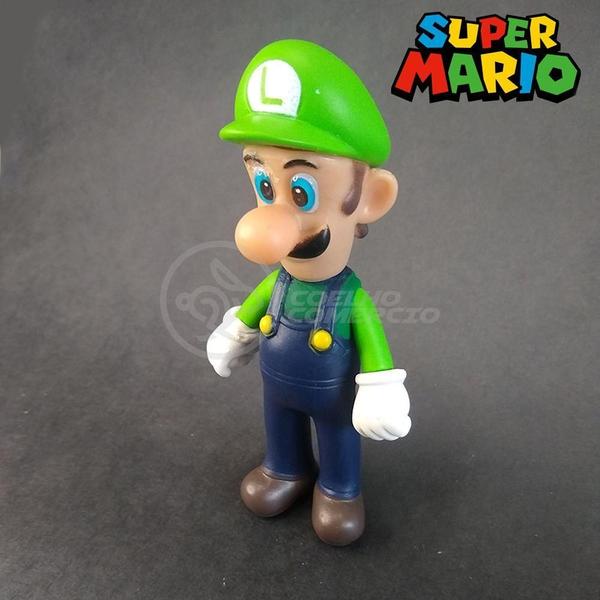 Imagem de Brinquedo Boneco Universo Mario + Caneca 350Ml Luigi