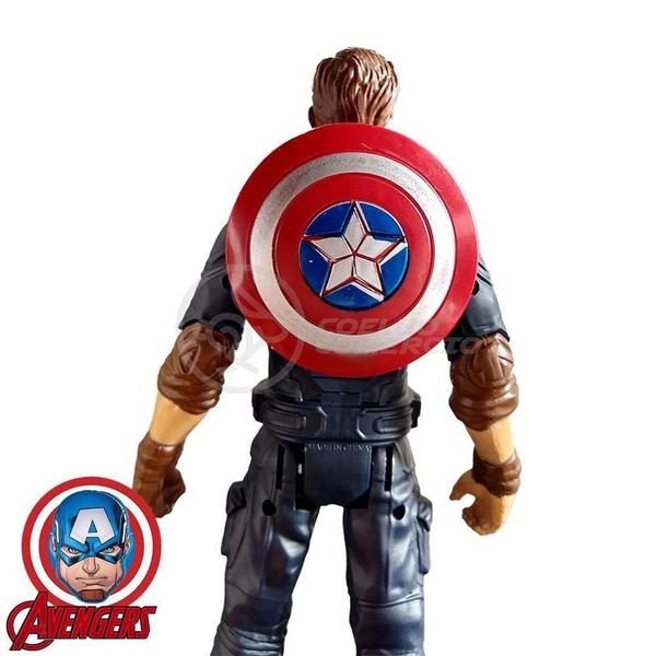 Imagem de Brinquedo Boneco Vingadores Capitão America 29Cm