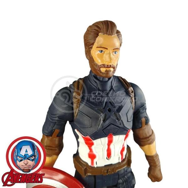 Imagem de Brinquedo Boneco Vingadores Capitão America 29Cm