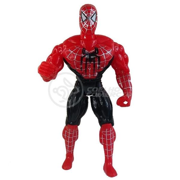 Imagem de Brinquedo Boneco Vingadores Homem Aranha 25Cm + Mascara 16Cm