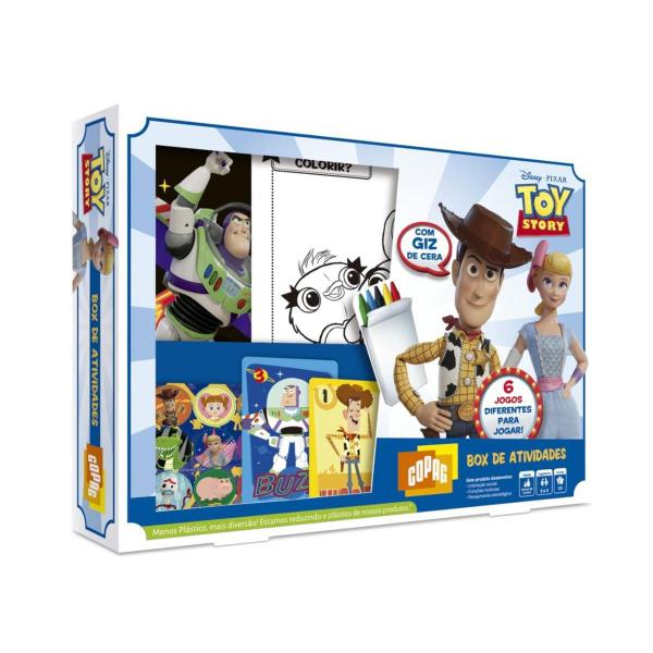 Imagem de Brinquedo Box de Atividades Toy Story 4 com 6 jogos Diferentes e Giz de Cera para Colorir Copag - 30824