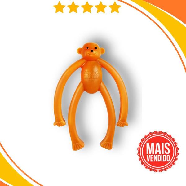 Imagem de Brinquedo Cachorro Macaco Pet Interativo Macaquinho Anti Stress Maciço Porte Pequeno