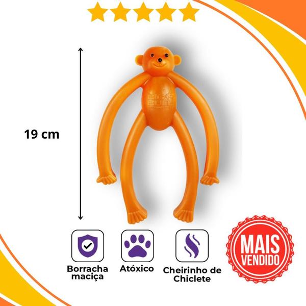 Imagem de Brinquedo Cachorro Macaco Pet Interativo Macaquinho Anti Stress Maciço Porte Pequeno