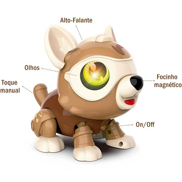 Imagem de Brinquedo Cachorro Magic Robô Dog Eletrônico Com Som E Luz - Fenix