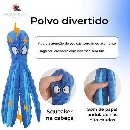 Imagem de Brinquedo Cachorro Pet Pelucia Polvo Colorido Com Apito Plus Mastigável Cães Polvo Amigo Octoplus