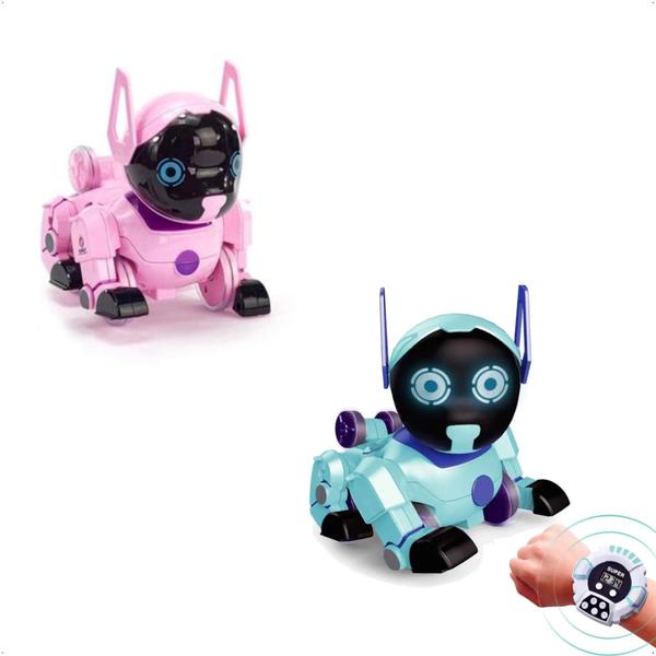 Imagem de Brinquedo Cachorro Robô de Controle Remoto Sortido 360 rotação acrobacias Dog Robot Controll Polibrinq - MC916