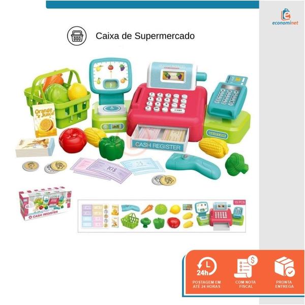 Imagem de Brinquedo caixa de supermercado portatil Infantil baby style